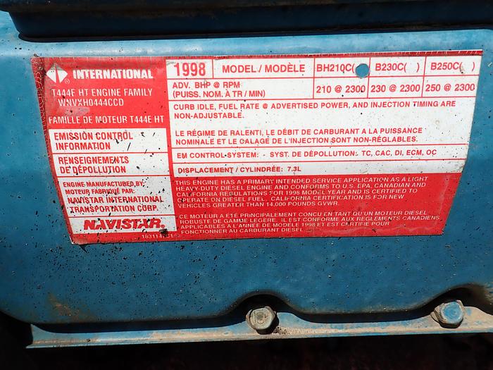 Used 1998 International T444E V8 Diesel Engine 7.3