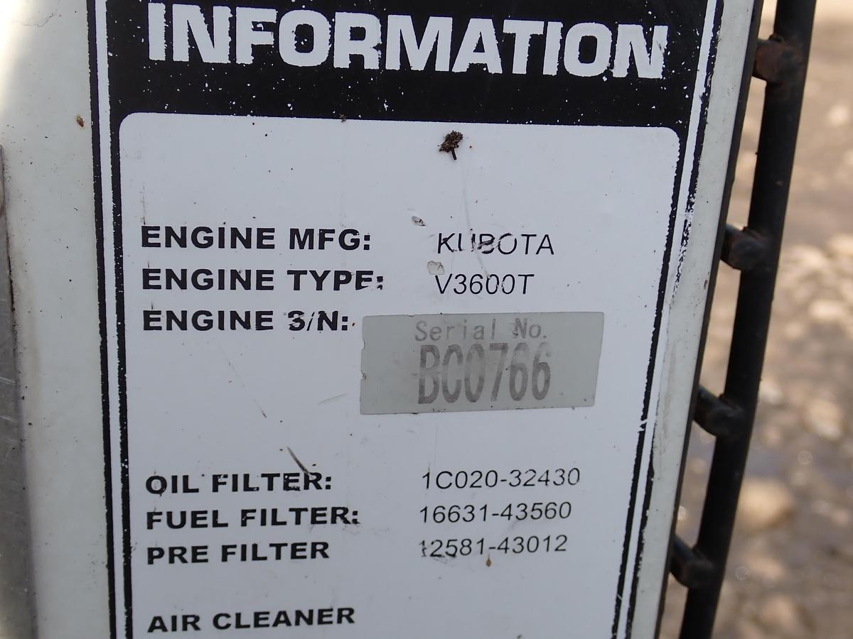 Used Kubota V3600-T-ET02 Turbo Diesel Engine POWER UNIT w/ PTO Clutch