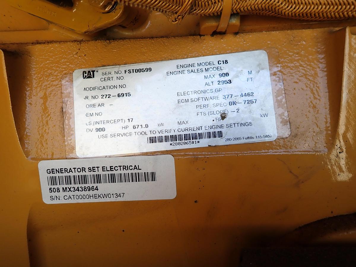 Used 2011 CAT C18 GENSET