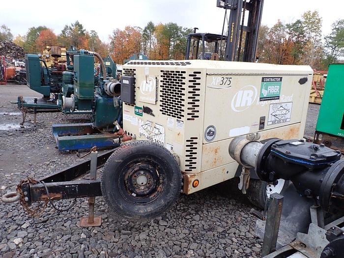Used 2007 Ingersoll Rand XP375WIR 375 CFM Air Compressor VIDEO! Deere Diesel Towable
