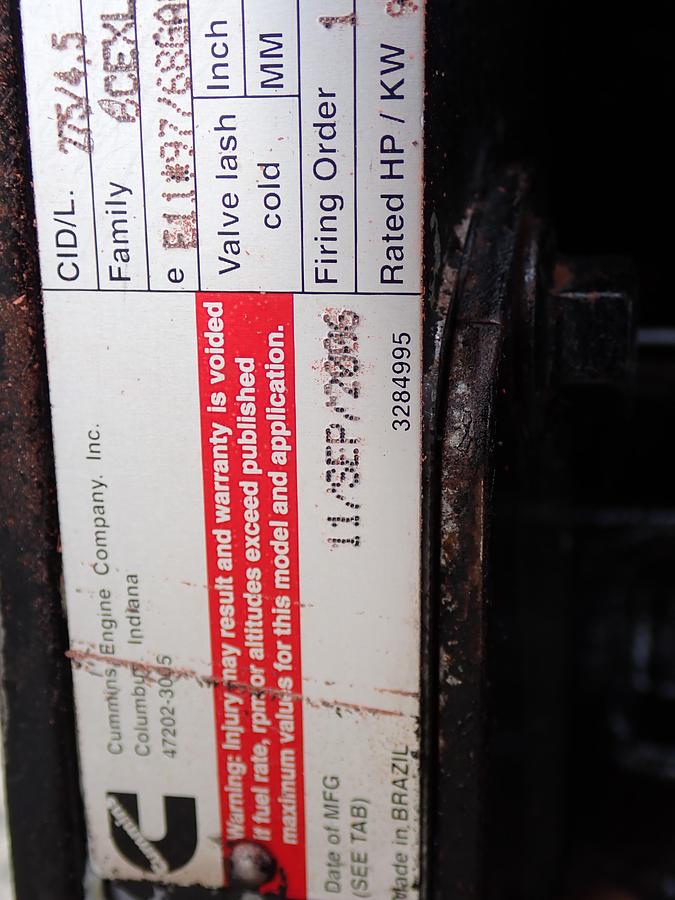 Used 2006 Cummins B4.5 Turbo Diesel Engine CPL 8204