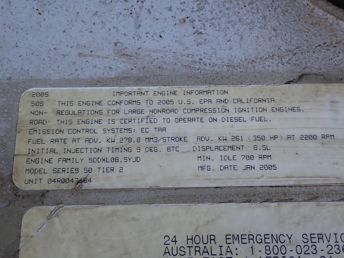 Used 2005 Detroit Diesel Series 50 8.5 Liter Engine INDUSTRIAL