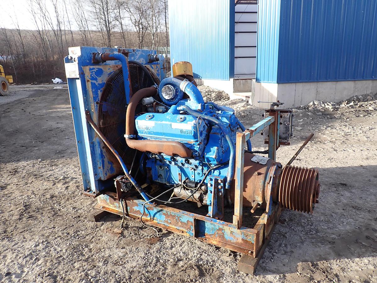 Used 1989 Detroit Diesel 8V92TA Engine POWER UNIT w/ PTO CLUTCH