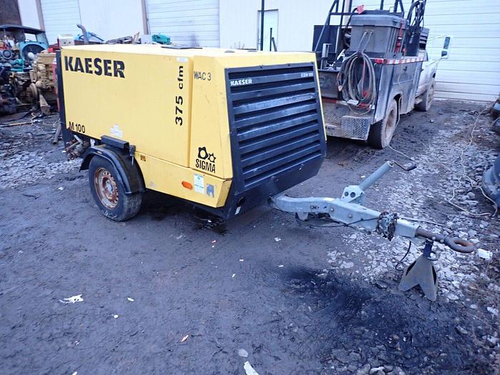 Used 2009 Kaeser M100 375 CFM Air Compressor VIDEO! Kubota Diesel Towable