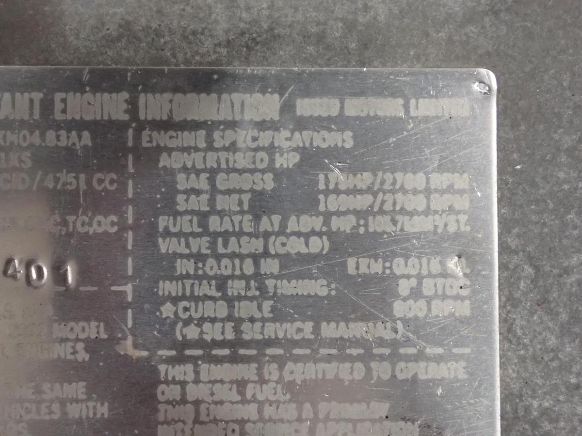 Used 2001 Isuzu 4HE1XS Diesel Engine