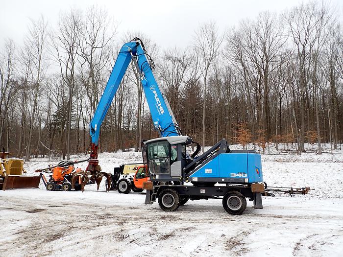 Used 2019 Fuchs MHL340 Material Handler w/ Anvil Rotating Grapple
