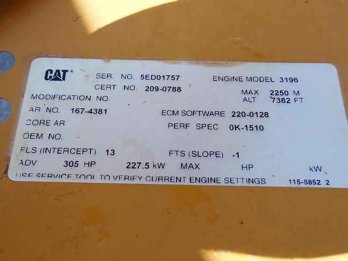 Used 2003 CAT 3196 Diesel Engine 167-4381 730 Articulated Truck