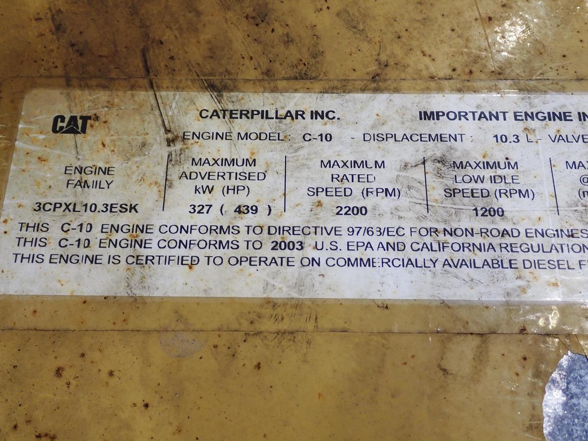 Used 2003 CAT C10 Industrial Diesel Engine AR # 191-5392