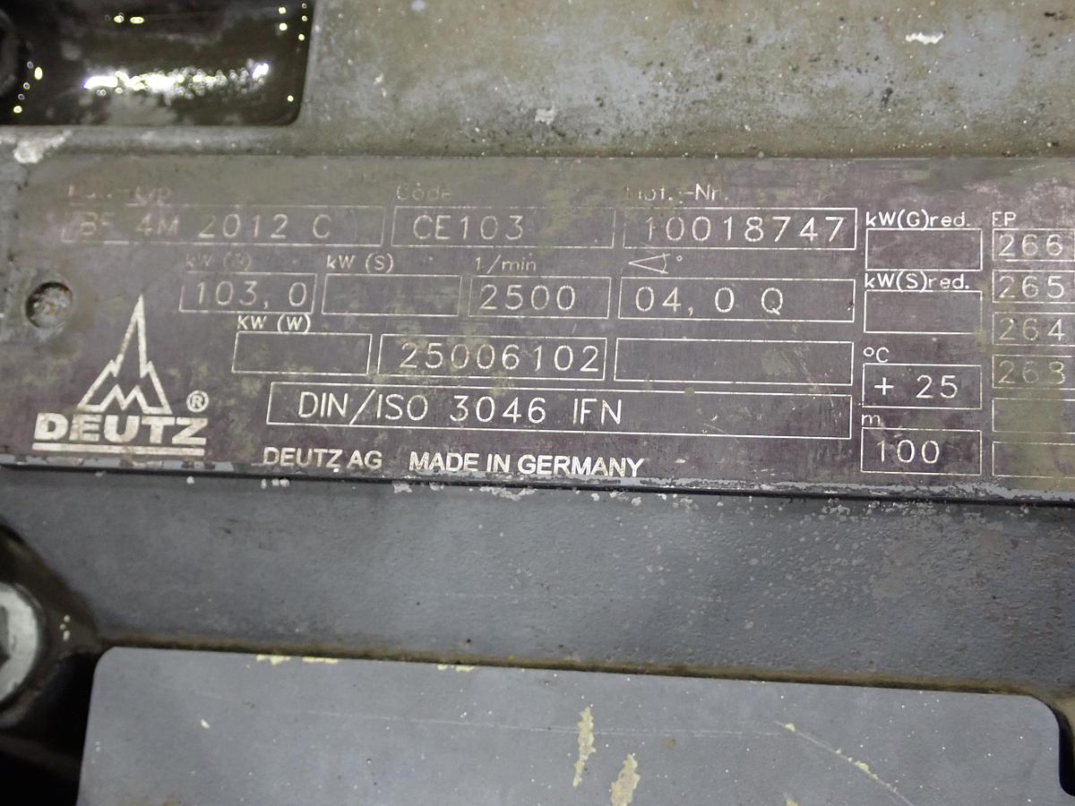 Used 2005 Deutz BF4M2012C Diesel Engine