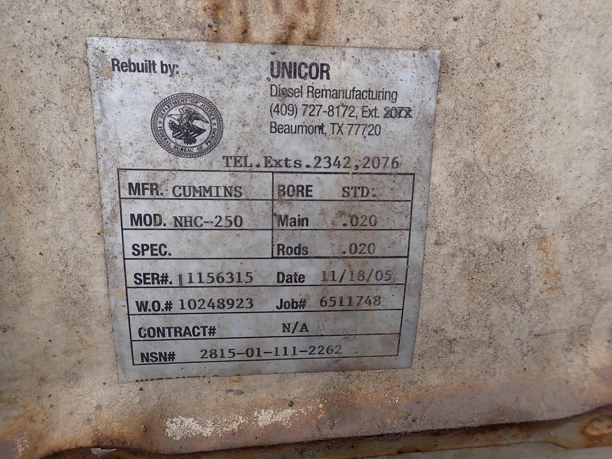 Used 1984 Cummins NHC250