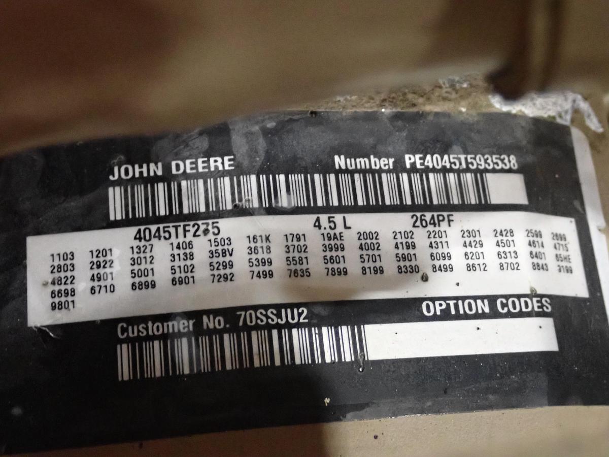 Used 2006 John Deere 4045TF275 Diesel Engine