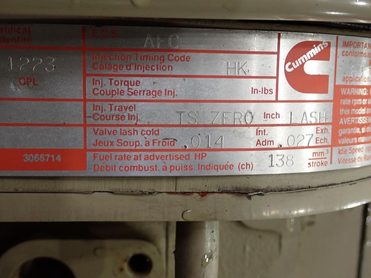 Used 1989 Cummins LTA10-300 Diesel Engine w/ JAKE BRAKE 