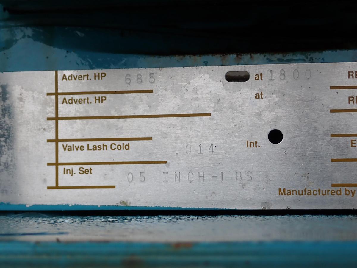Used 1992 Cummins KTA19-G3 Diesel Engine POWER UNIT 284 HOURS!