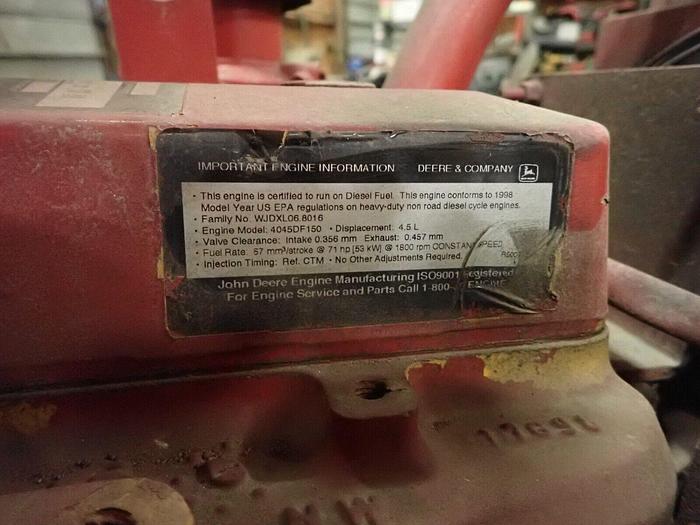 Used 1998 John Deere 4045DF150 Diesel Engine LOW HOURS! Power Unit 4045 4.5