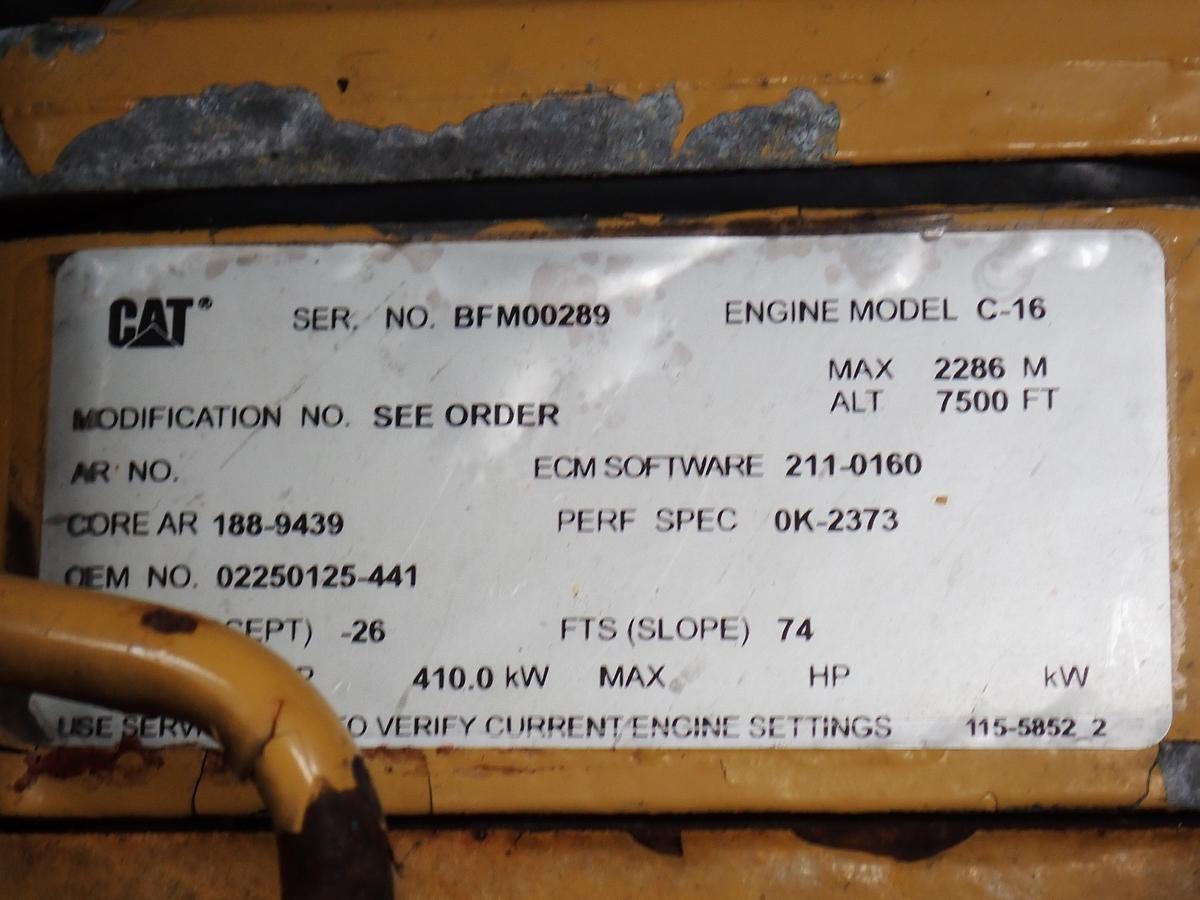 Used 2003 Sullair DE18 1550 CFM Oil Free Air Compressor CAT C16 8716 HRS