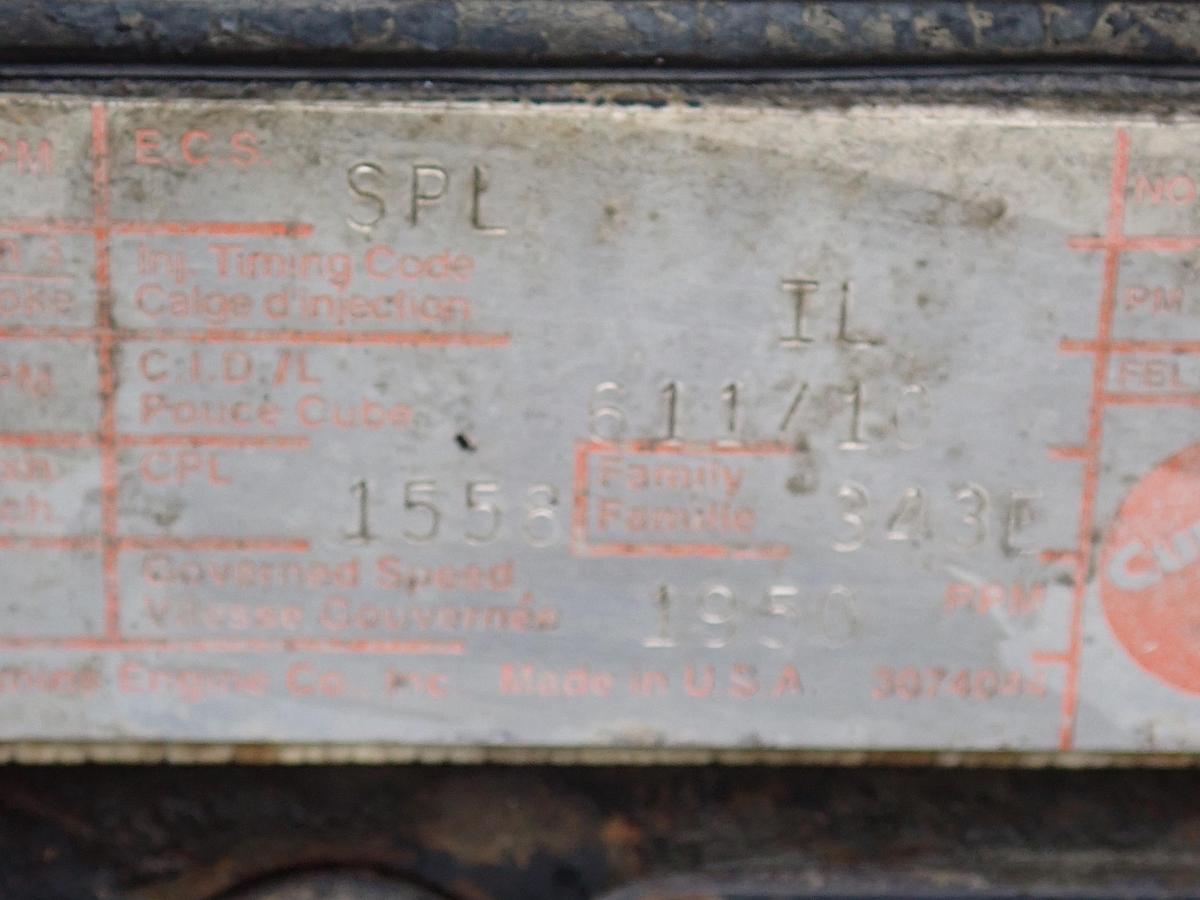 Used 1993 Cummins LTA10-300 Diesel Truck Engine CPL 1558