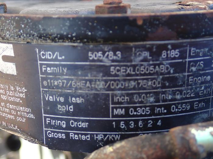 Used 2005 Cummins 6CTA 8.3 Diesel Engine CPL 8185