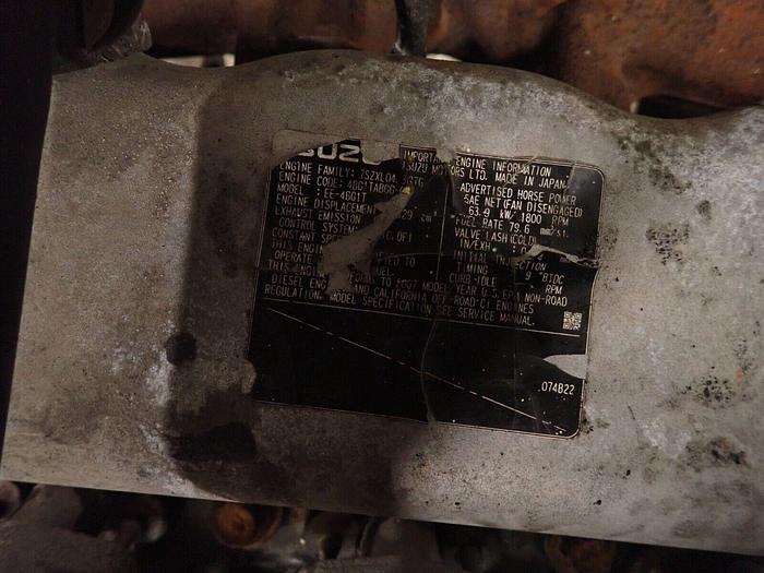 Used Isuzu 4BG1T Turbo Diesel Engine MINT RUNNER! VIDEO! 4BG1 Excavator Generator