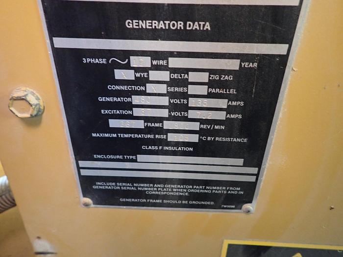Used 1990 CAT SR4B 90KW Generator 3304DI Engine