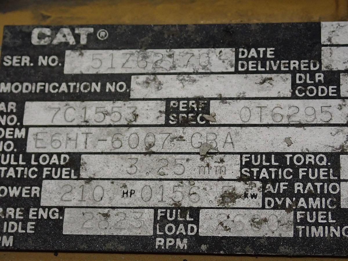 Used 1986 CAT 3208 Diesel Engine 16K MILES! AR # 7C-1553