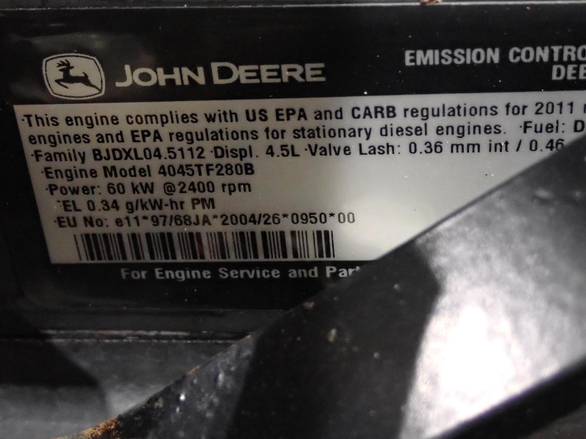 Used 2011 John Deere 4045TF280 Diesel Engine Power Unit