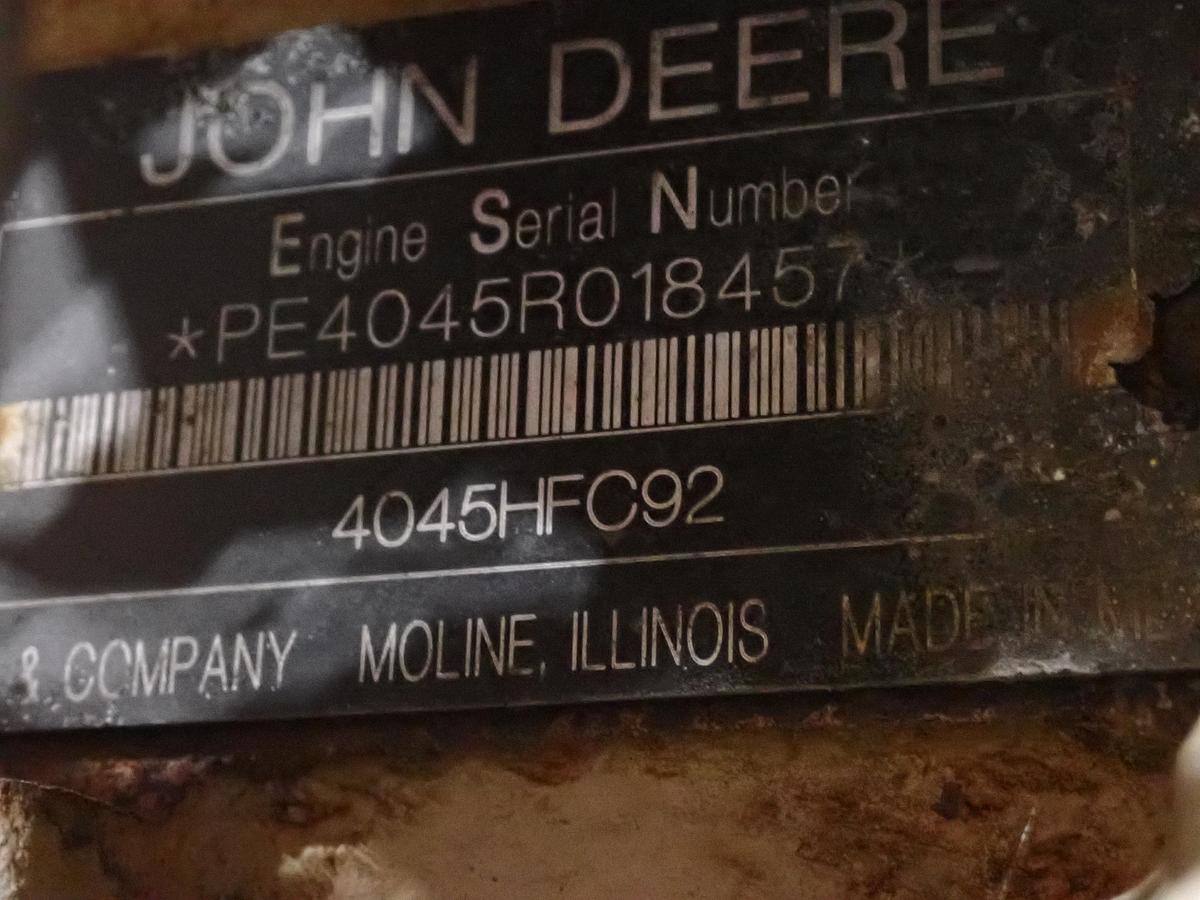 Used 2012 John Deere 4045HFC92 Turbo Diesel Engine IT4