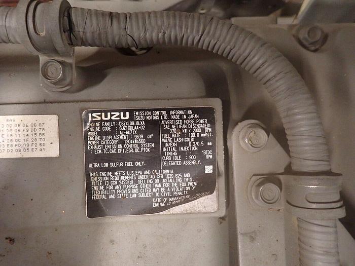Used 2016 Isuzu 6UZ1XZSA-01E Turbo Diesel Engine STRONG RUNNER! DEERE 470G 6UZ1