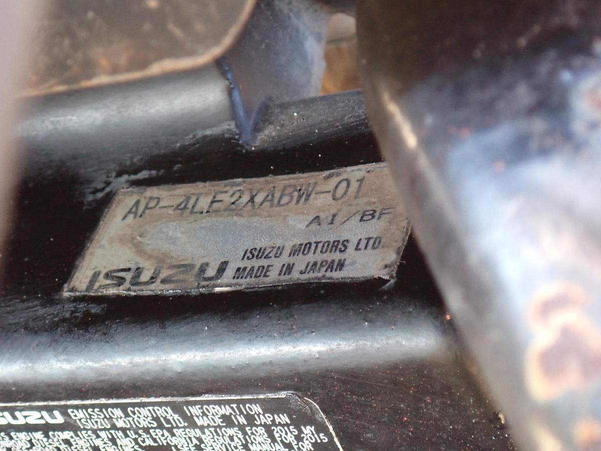 Used 2015 Isuzu 4LE2 Turbo Diesel Engine 1729 HOURS!