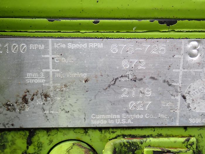 Used 1996 Cummins M11C-300 Diesel Engine CPL 2119