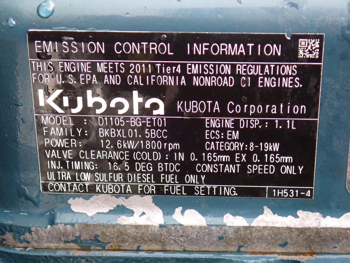 Used 2011 Kubota D1105 Diesel Engine