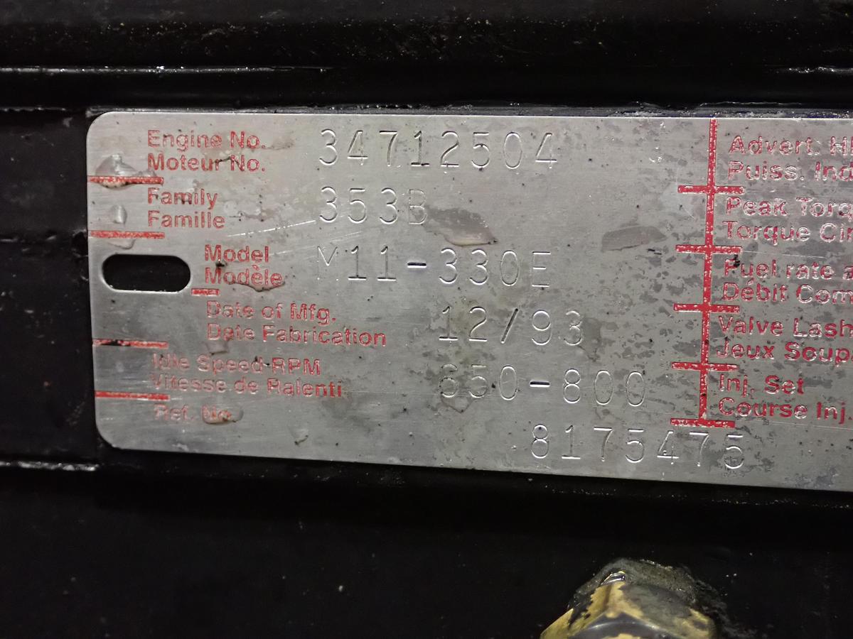 Used 1993 Cummins M11 330E Diesel Engine