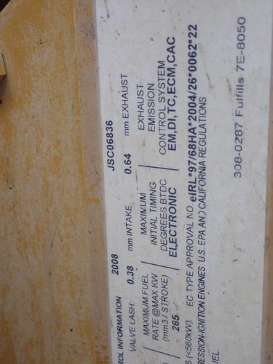 Used 2008 CAT C9 Industrial Diesel Power Unit LOW HOURS 350 HP