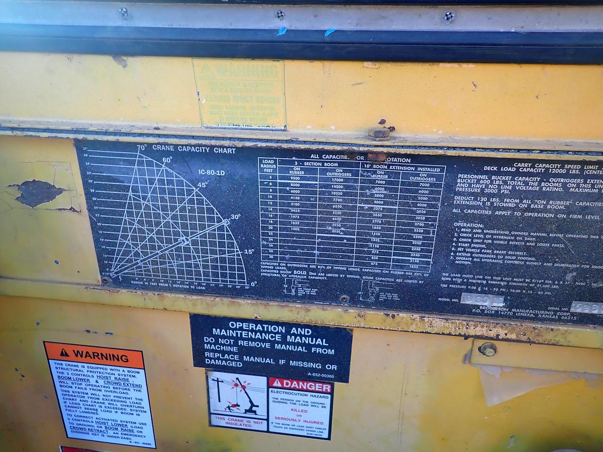 Used 1989 Broderson IC80-1D Carry Deck Crane