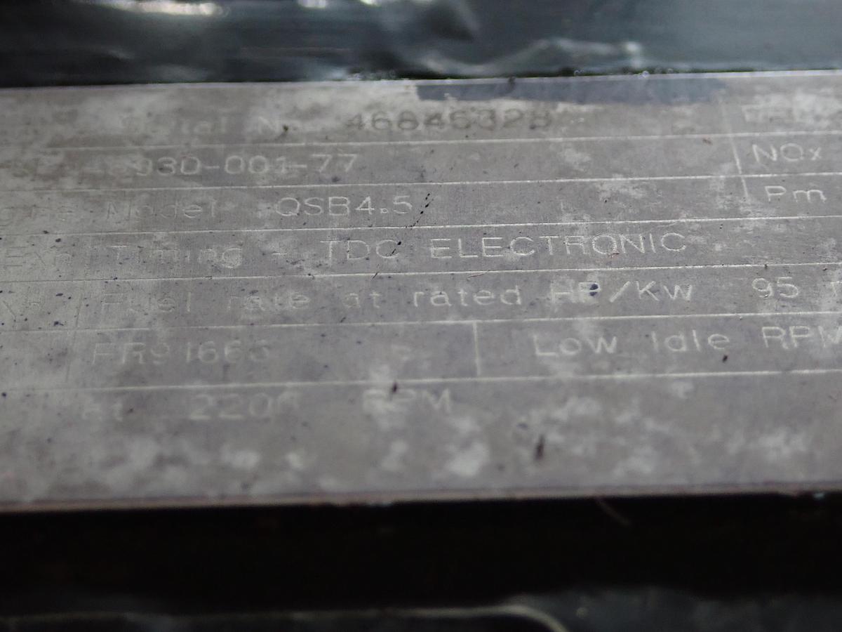 Used 2008 Cummins QSB 4.5 Diesel Engine POWER UNIT CPL 8754