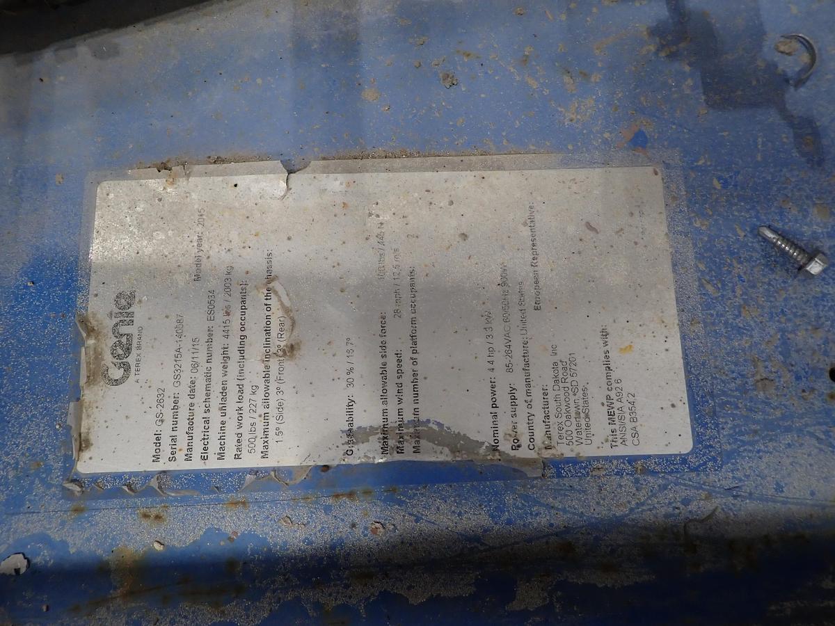 Used 2015 Genie GS2632