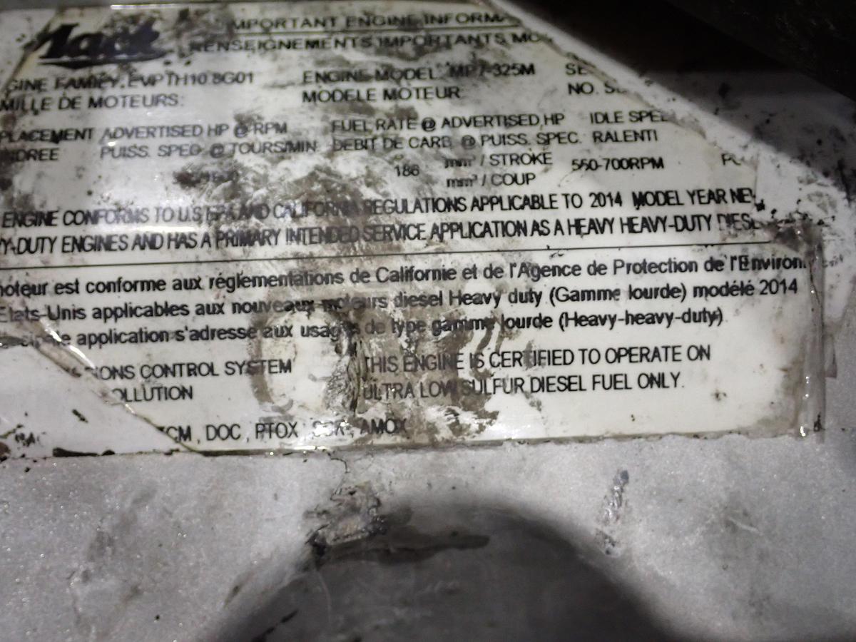 Used 2014 Mack MP7 Diesel Engine 325 HP
