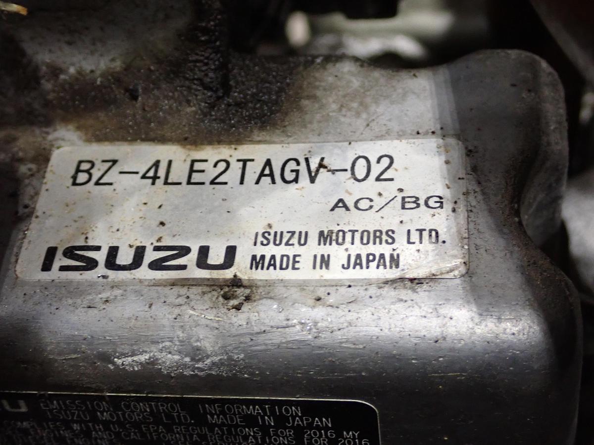 Used 2016 Isuzu 4LE2 Turbo Diesel Engine