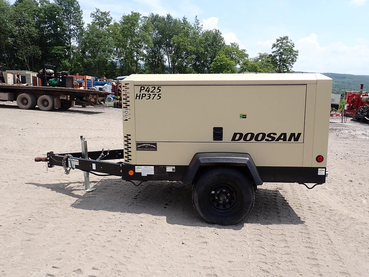 Used 2023 Doosan P425/HP375 Air Compressor 1078 HOURS