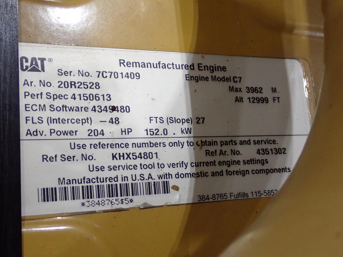 Used 2021 CAT C7 Diesel Engine AR # 435-1302 329DL Excavator