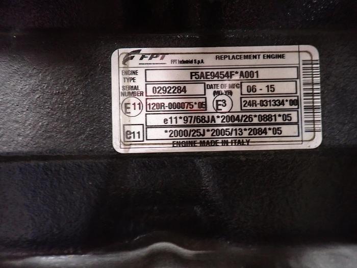 2015 FPT Case New Holland F5AE9454F*A001 Diesel Engine