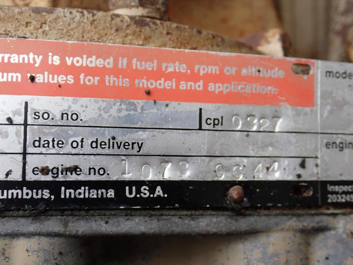 Used 1978 Cummins NTC-350 Big Cam 1 Diesel Engine CPL 327