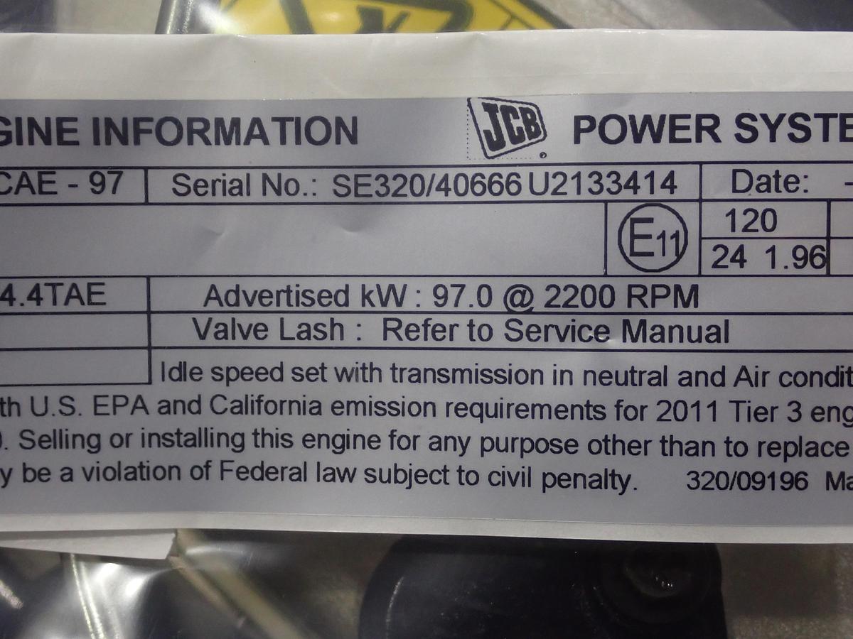 2011 JCB 444 TCAE-97 Diesel Engine UNUSED!