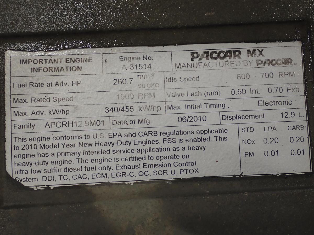 Used 2010 Paccar MX-13 Diesel Engine