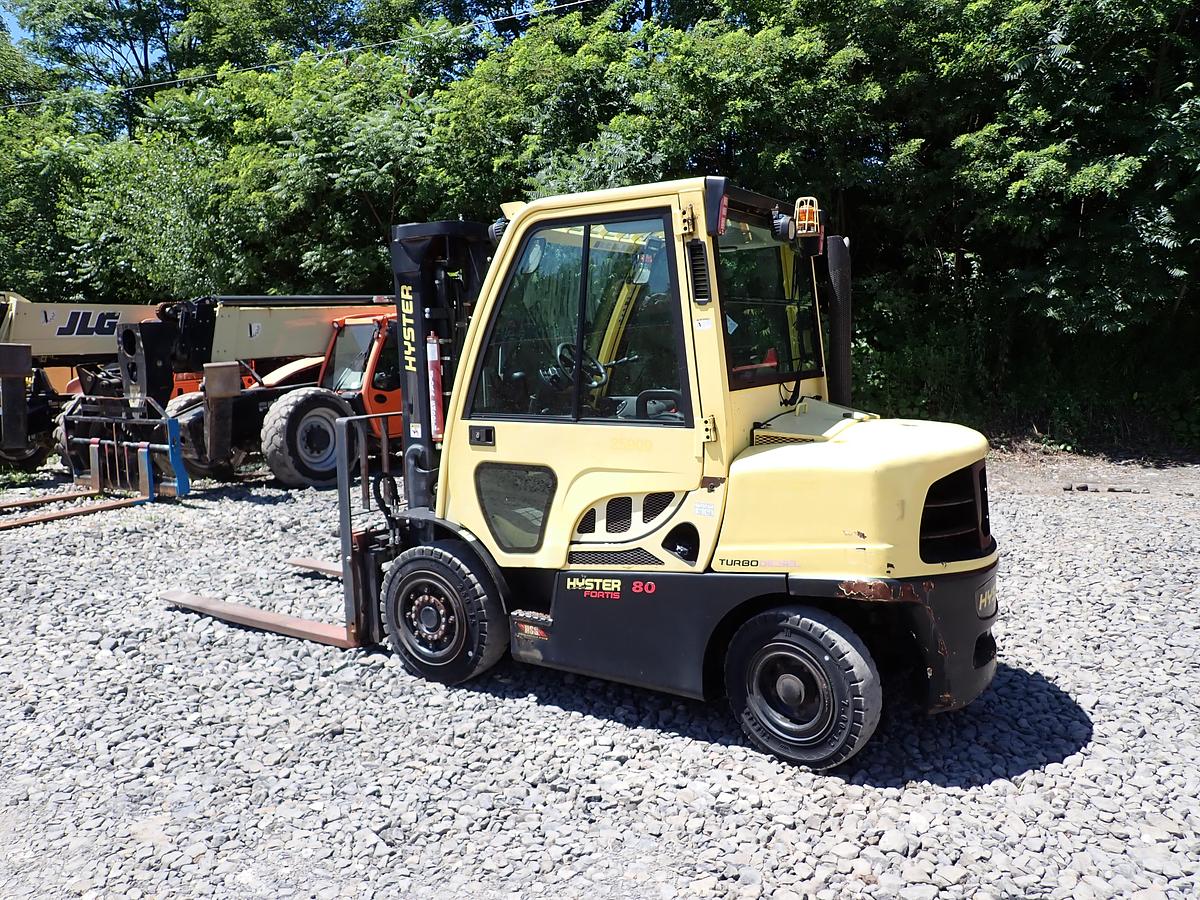Used 2015 Hyster H80FT Diesel Forklift LOW HOURS! POSITIONERS!