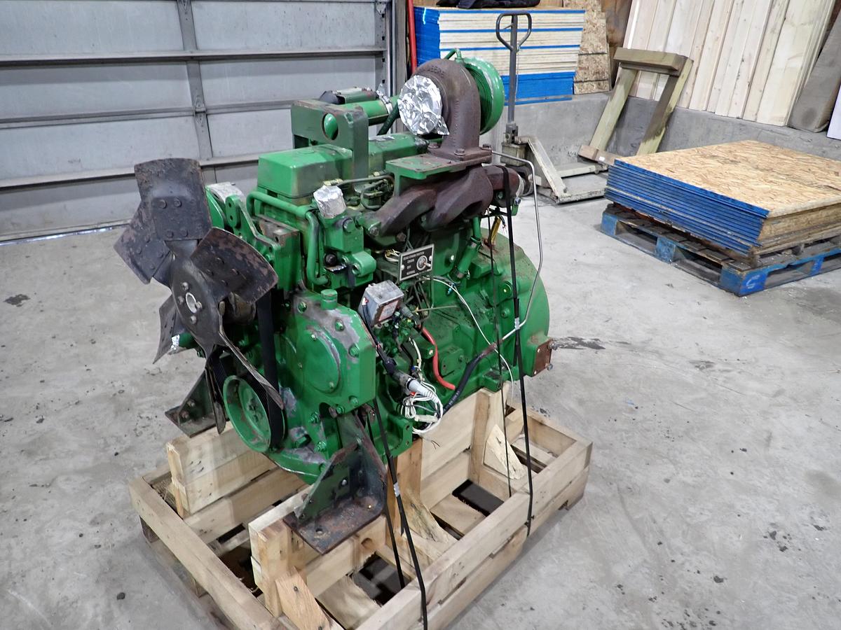Used John Deere 4045TF151 Turbo Diesel Engine 744 HOURS!