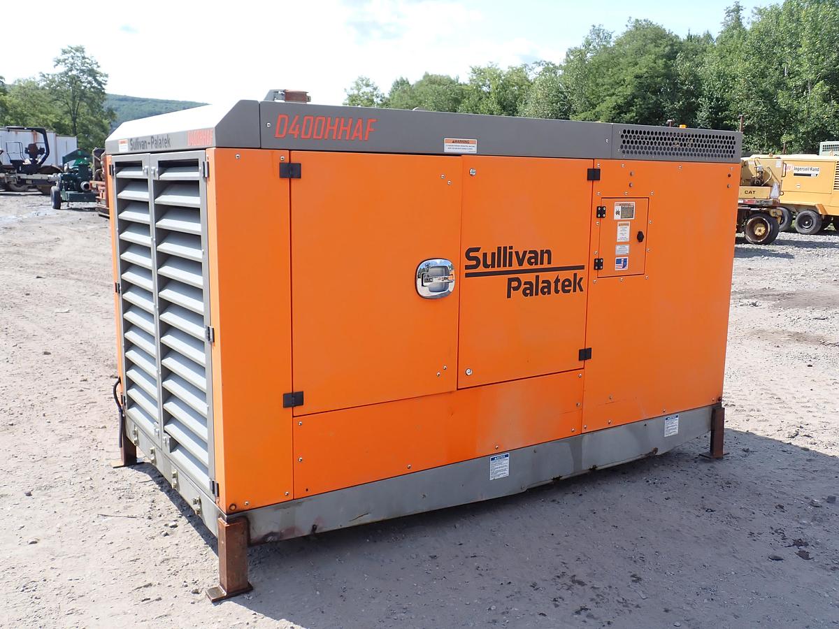 Used 2019 Sullivan Palatek D400PHHJD4AF 400 CFM Air Compressor 168 HOURS