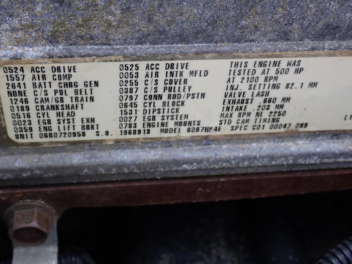 Used 2003 Detroit Diesel Series 60 14 Liter Diesel Engine LOW MILES!