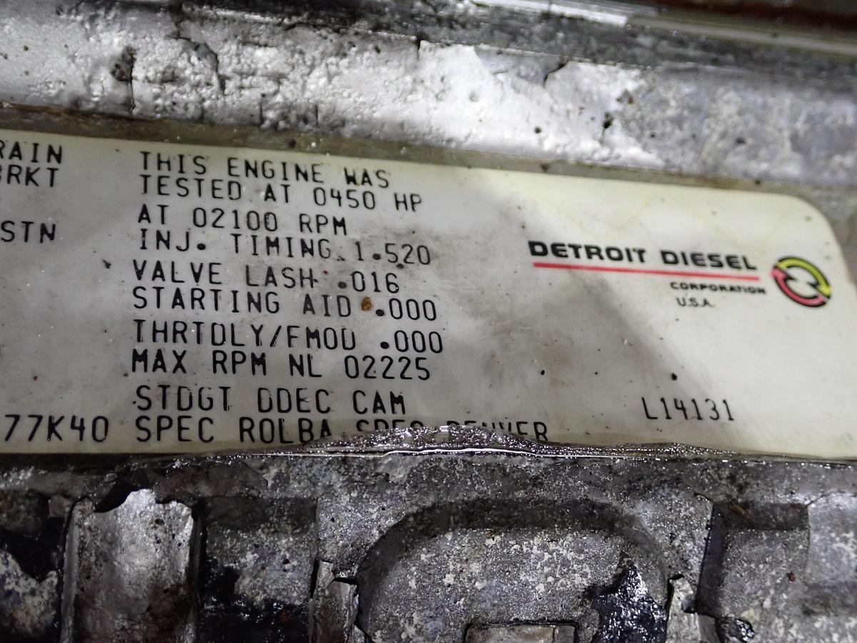 Used 1994 Detroit Diesel 8V92TA DDEC Engine 8087-7K40