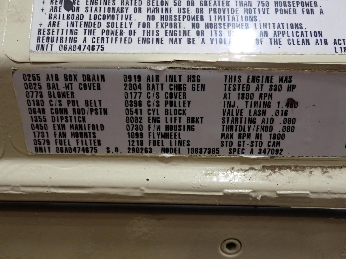 Used Detroit Diesel 6-71TA Engine 1063-7305