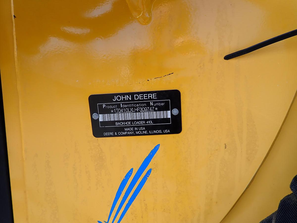 Used 2018 John Deere 410L Loader Backhoe LOADED! Q/C FORKS EXTENDAHOE